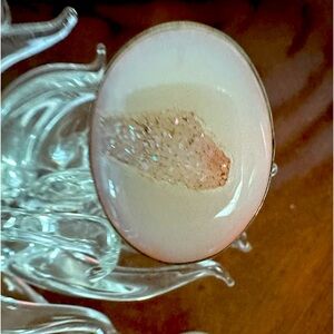 Drusy Agate Sterling Ring